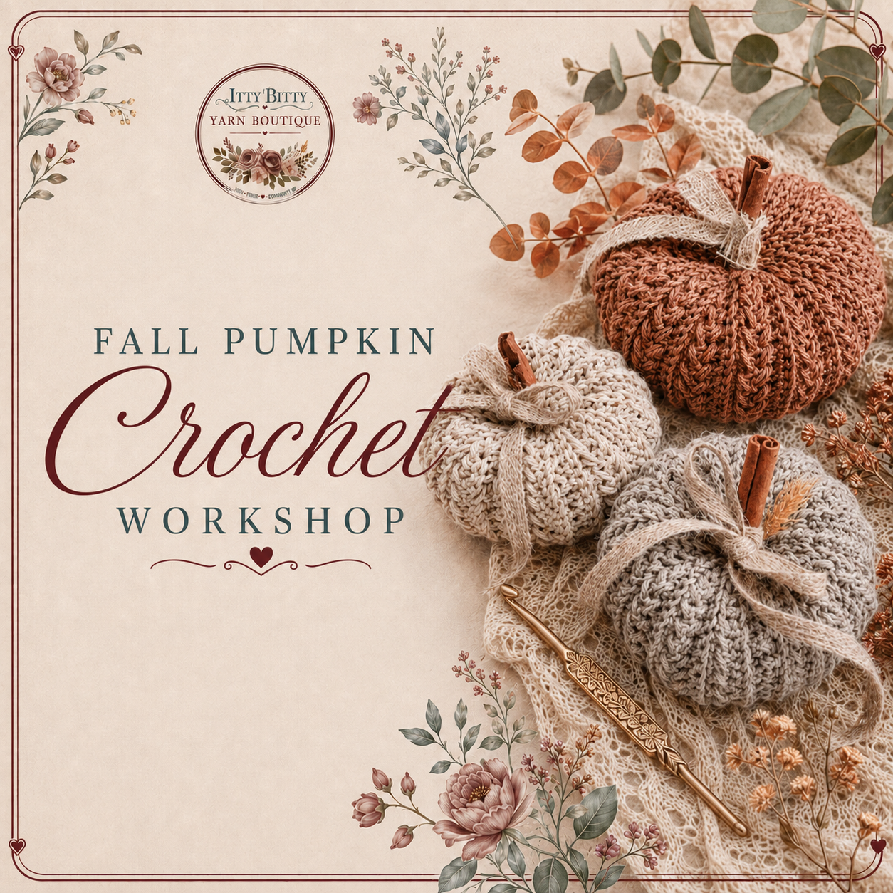 Crocheted Pumpkin Workshop - Clinton