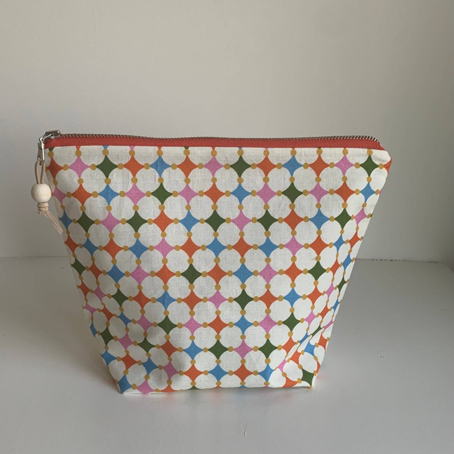 Organic Cotton Project Bag - Geometric on White