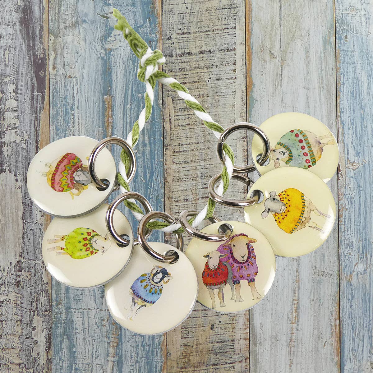 Sheep In Sweaters Stitch Markers (Set of 6)