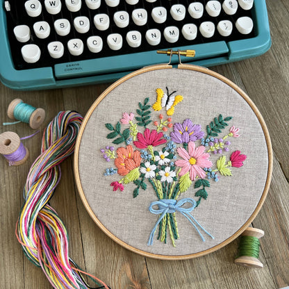 Flower Embroidery DIY Craft Kit