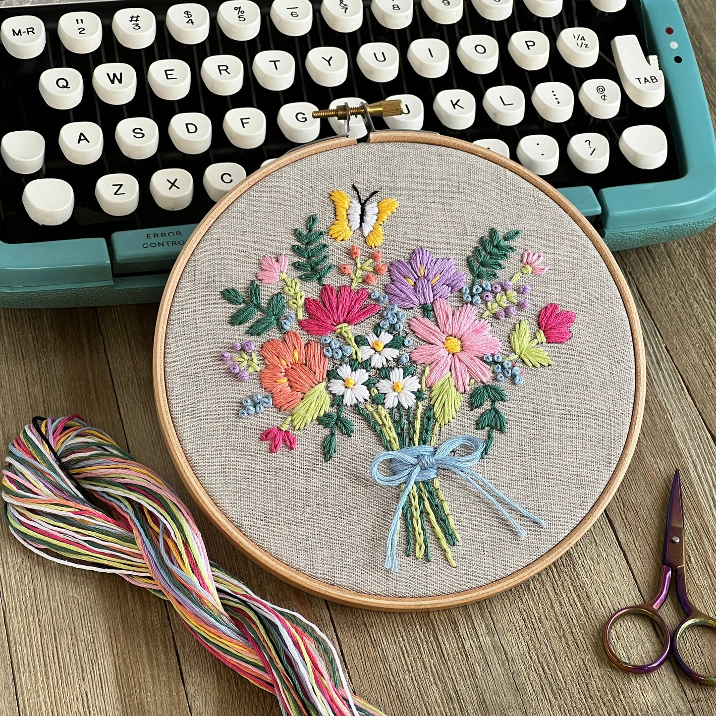 Flower Embroidery DIY Craft Kit