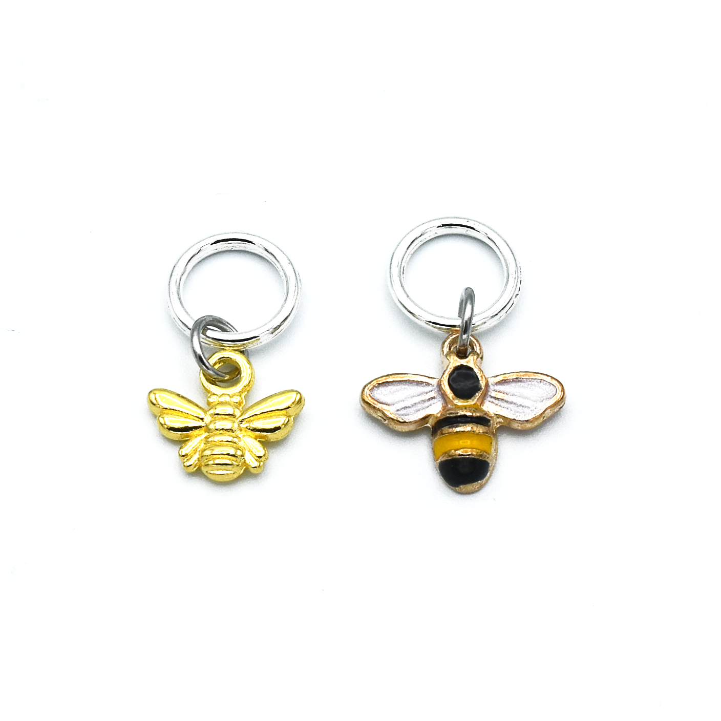 Honey Bee & Honeycomb Stitch Marker Set of 6: Set of 6