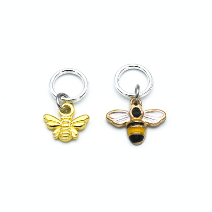 Honey Bee & Honeycomb Stitch Marker Set of 6: Set of 6
