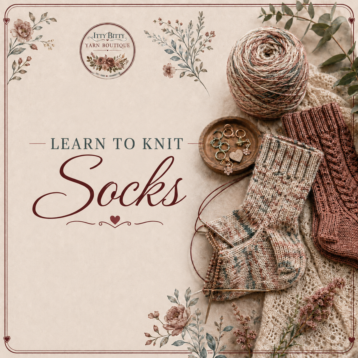 Learn to Knit Socks Workshop - Clinton