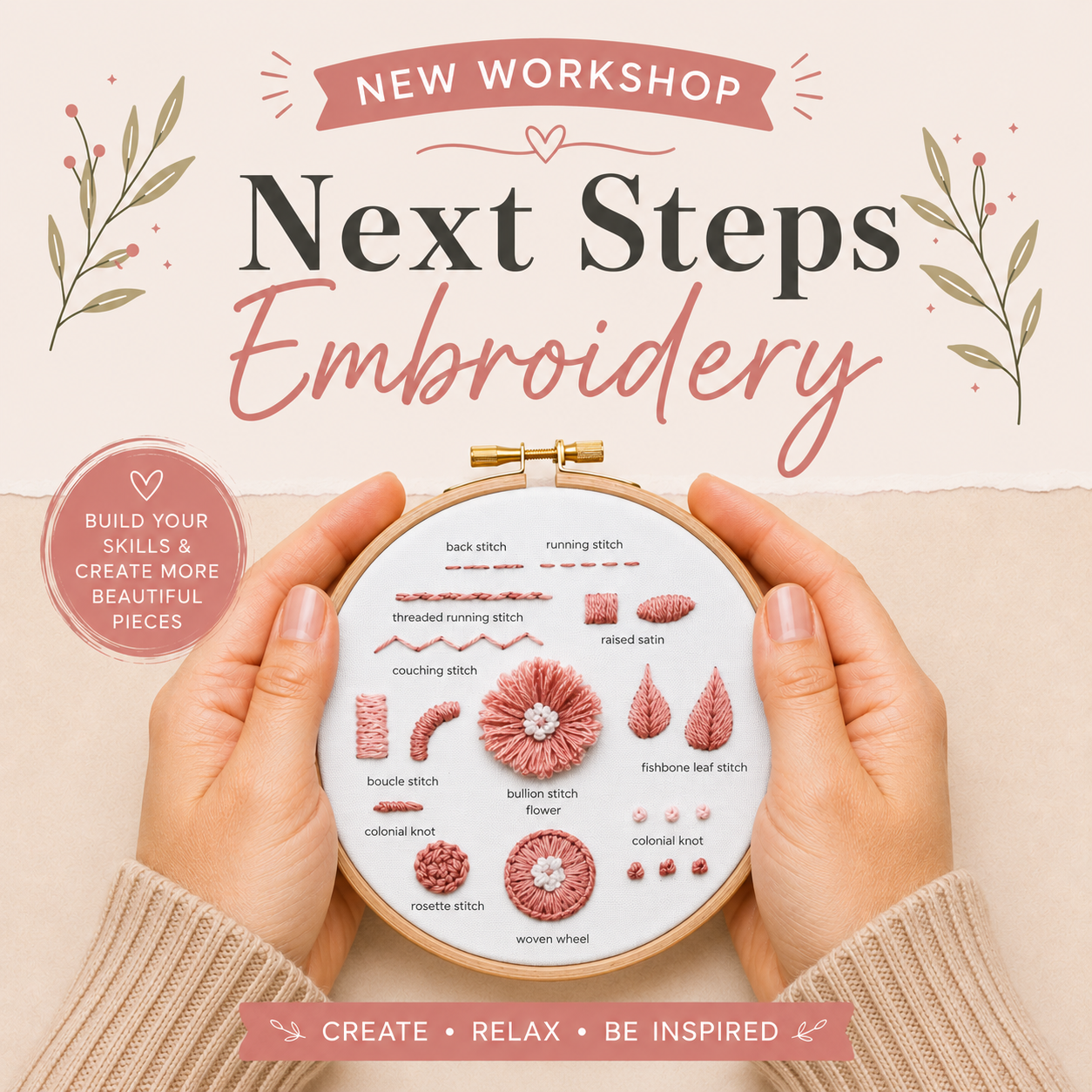Next Steps Embroidery Workshop