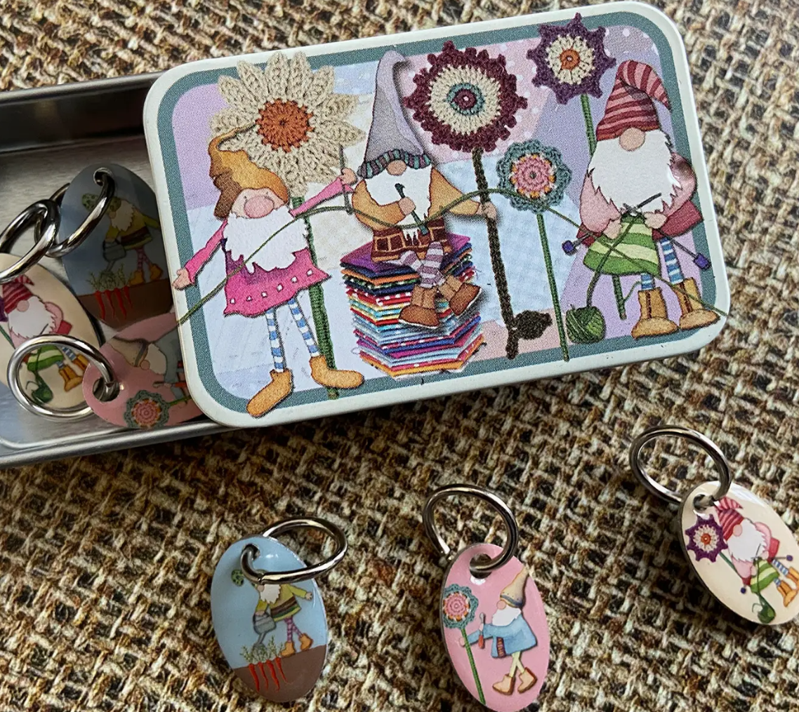 Crafting Gnomes Stitch Markers In A Pocket Tin