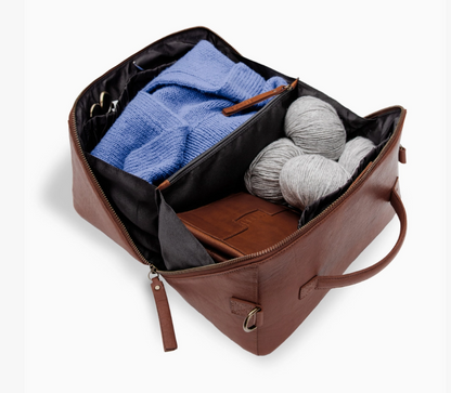 muud Cleo Midi Project Bag - Rich Brown