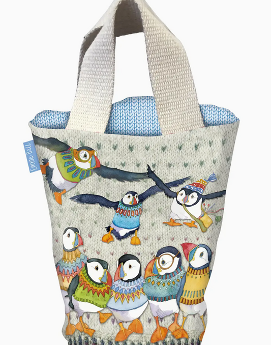 Wooly Puffins Small Bucket Bag