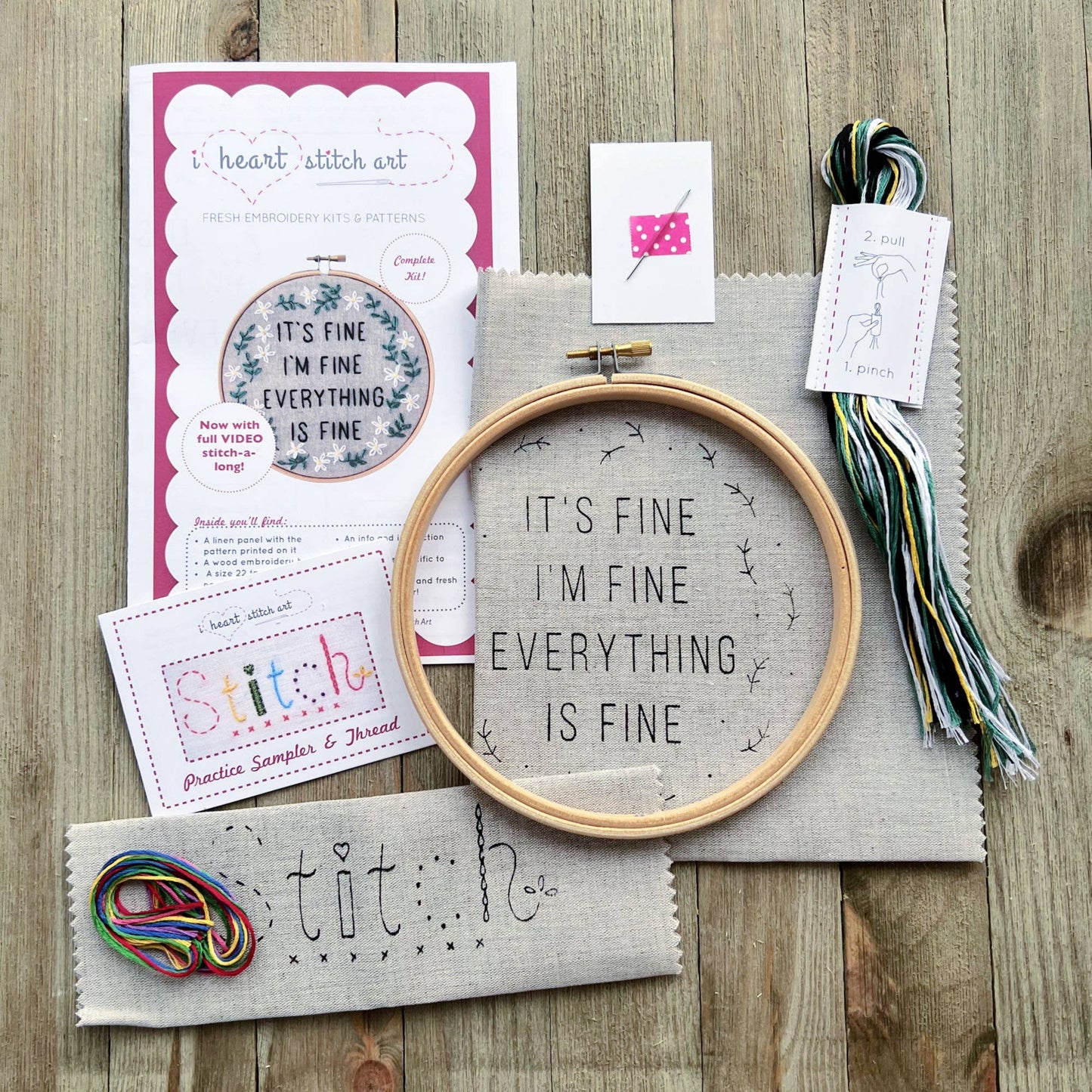 It's Fine. I'm Fine. Everything is Fine! DIY Embroidery Kit!