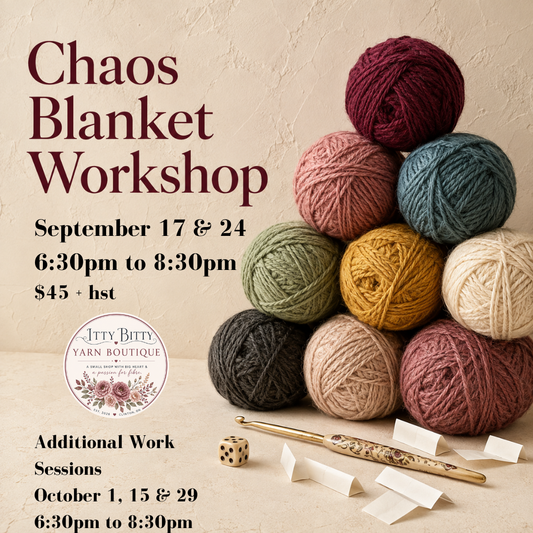 Chaos Blanket Workshop - Clinton - September 17 & 24      6:30pm to 8:30pm