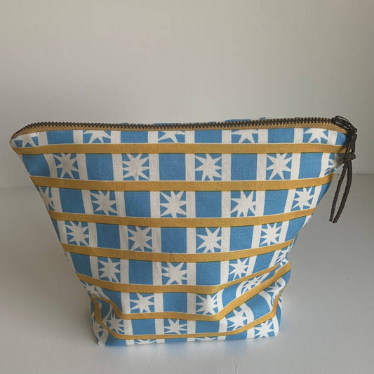 Organic Cotton Project Bag - Blue Starburst