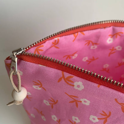 Organic Cotton Project Bag: Pink Petal Party