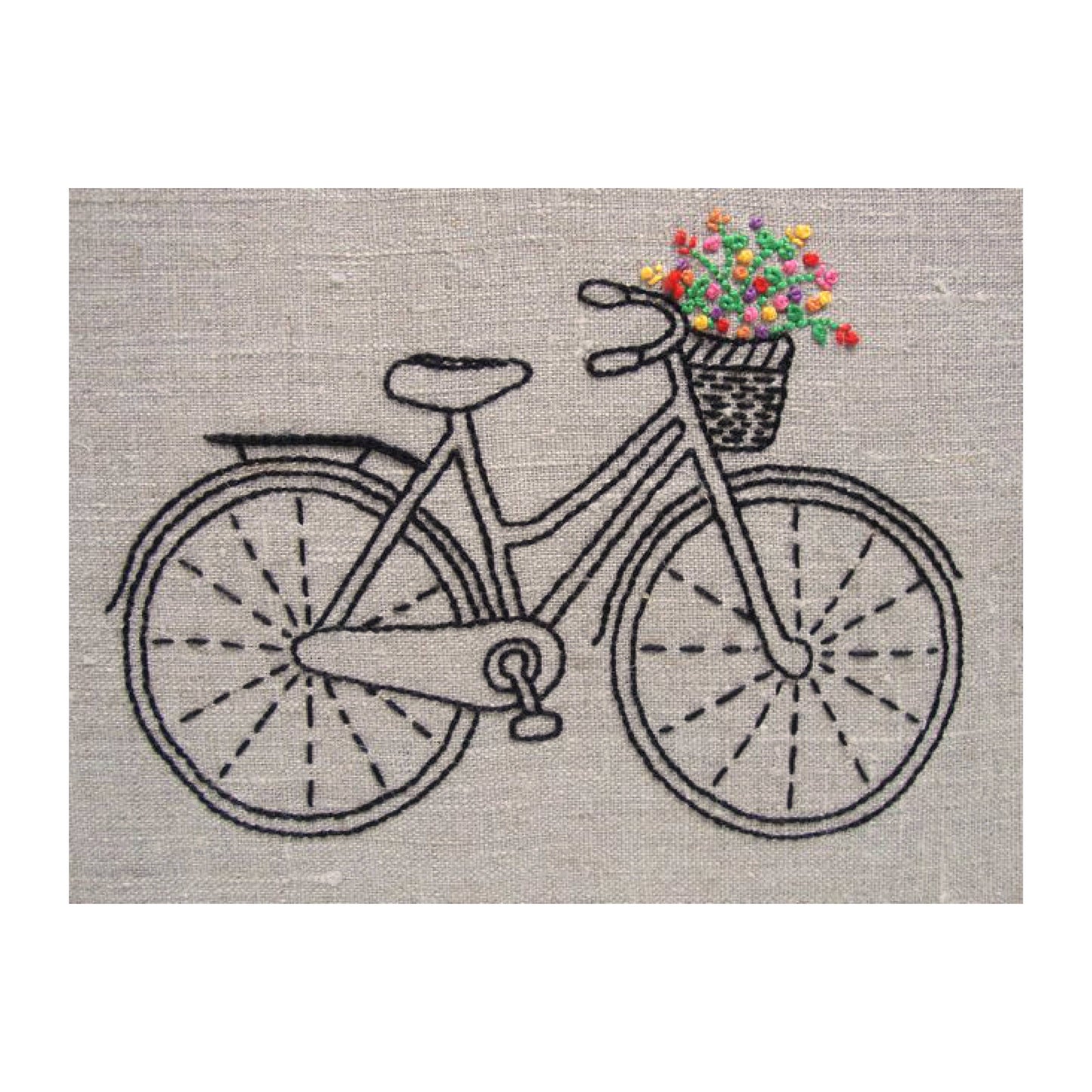 Bicycle Embroidery Kit: Natural