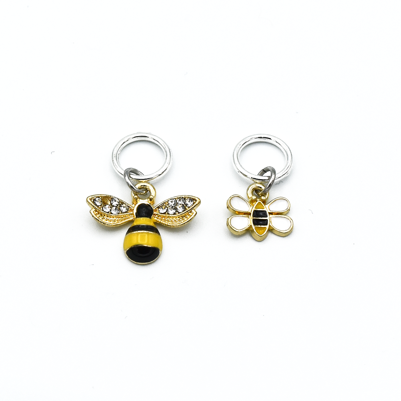 Honey Bee & Honeycomb Stitch Marker Set of 6: Set of 6