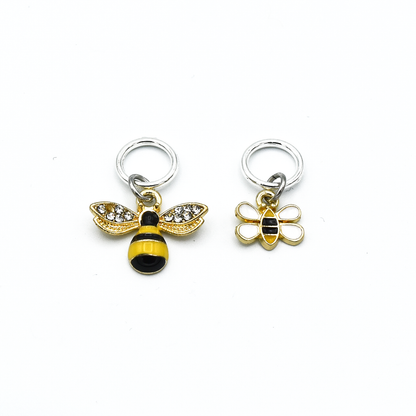 Honey Bee & Honeycomb Stitch Marker Set of 6: Set of 6